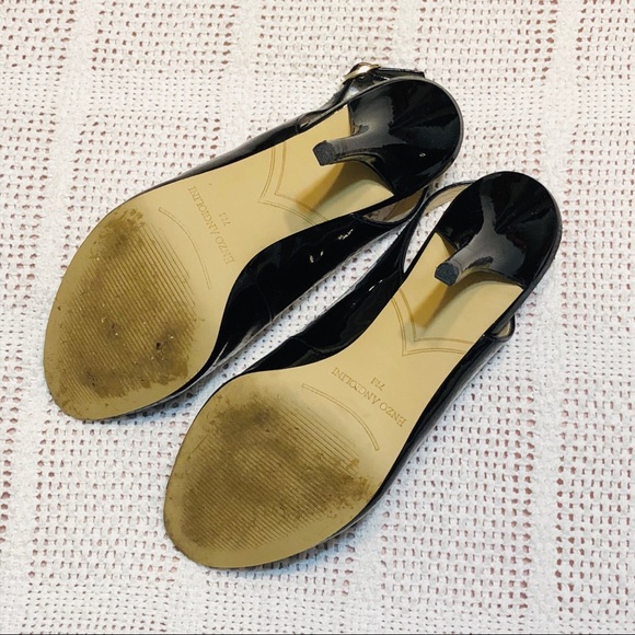 PEEP TOE Enzo Angliolini 7.5 Patent Slingback - Picture 5 of 6